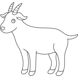 Раскраска: коза (Животные) #2467 - Раскраски для печати