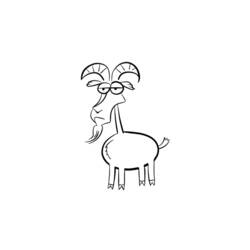Раскраска: коза (Животные) #2471 - Бесплатные раскраски для печати