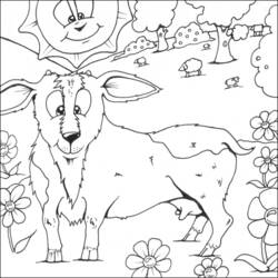 Раскраска: коза (Животные) #2548 - Бесплатные раскраски для печати