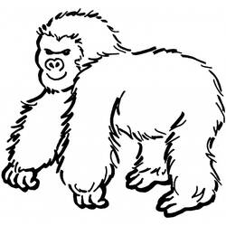 Раскраска: горилла (Животные) #7426 - Бесплатные раскраски для печати