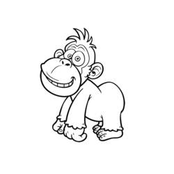 Раскраска: горилла (Животные) #7434 - Бесплатные раскраски для печати