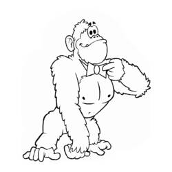 Раскраска: горилла (Животные) #7435 - Бесплатные раскраски для печати
