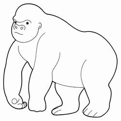 Раскраска: горилла (Животные) #7447 - Раскраски для печати