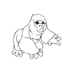 Раскраска: горилла (Животные) #7448 - Раскраски для печати