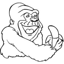 Раскраска: горилла (Животные) #7458 - Раскраски для печати