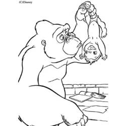 Раскраска: горилла (Животные) #7466 - Бесплатные раскраски для печати