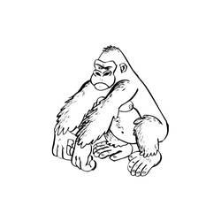 Раскраска: горилла (Животные) #7481 - Бесплатные раскраски для печати