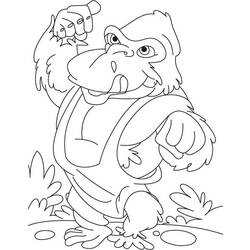 Раскраска: горилла (Животные) #7555 - Бесплатные раскраски для печати
