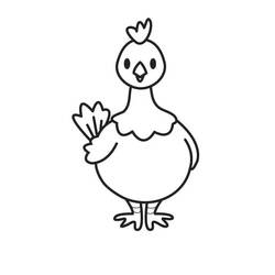 Раскраска: курица (Животные) #17450 - Раскраски для печати
