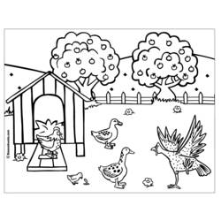 Раскраска: курица (Животные) #17465 - Раскраски для печати