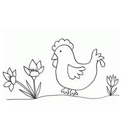 Раскраска: курица (Животные) #17476 - Раскраски для печати