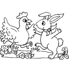 Раскраска: курица (Животные) #17483 - Бесплатные раскраски для печати