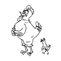 Раскраска: курица (Животные) #17520 - Бесплатные раскраски для печати