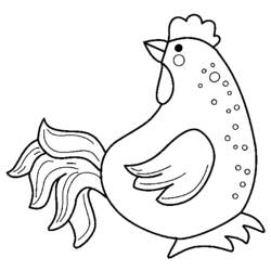Раскраска: курица (Животные) #17522 - Бесплатные раскраски для печати