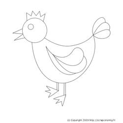 Раскраска: курица (Животные) #17552 - Бесплатные раскраски для печати