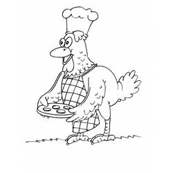 Раскраска: курица (Животные) #17561 - Бесплатные раскраски для печати