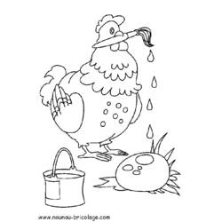 Раскраска: курица (Животные) #17583 - Бесплатные раскраски для печати