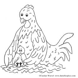 Раскраска: курица (Животные) #17585 - Бесплатные раскраски для печати