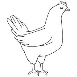 Раскраска: курица (Животные) #17588 - Раскраски для печати