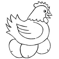 Раскраска: курица (Животные) #17609 - Раскраски для печати