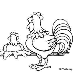 Раскраска: курица (Животные) #17615 - Бесплатные раскраски для печати