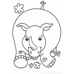 Раскраска: гиппопотам (Животные) #8686 - Бесплатные раскраски для печати