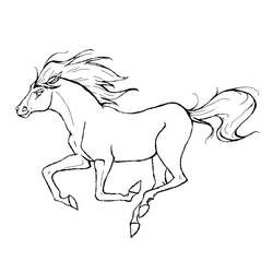 Раскраска: лошадь (Животные) #2179 - Бесплатные раскраски для печати
