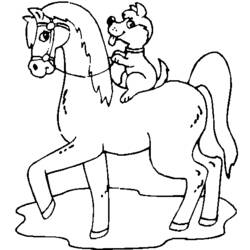 Раскраска: лошадь (Животные) #2188 - Бесплатные раскраски для печати