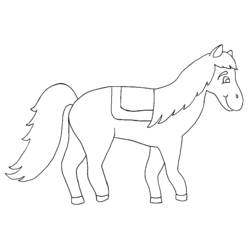 Раскраска: лошадь (Животные) #2230 - Бесплатные раскраски для печати