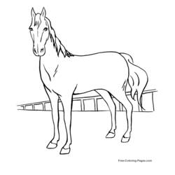 Раскраска: лошадь (Животные) #2231 - Бесплатные раскраски для печати