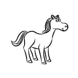 Раскраска: лошадь (Животные) #2253 - Раскраски для печати