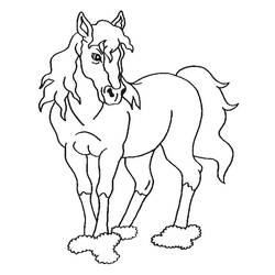 Раскраска: лошадь (Животные) #2318 - Бесплатные раскраски для печати