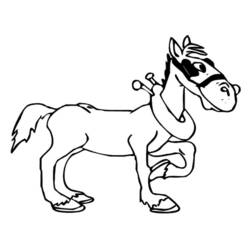 Раскраска: лошадь (Животные) #2331 - Бесплатные раскраски для печати