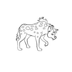 Раскраска: гиена (Животные) #19629 - Раскраски для печати