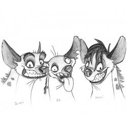 Раскраска: гиена (Животные) #19645 - Раскраски для печати