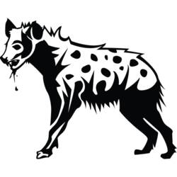 Раскраска: гиена (Животные) #19646 - Раскраски для печати