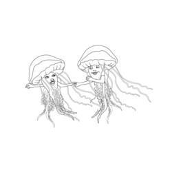 Раскраска: медуза (Животные) #20467 - Бесплатные раскраски для печати