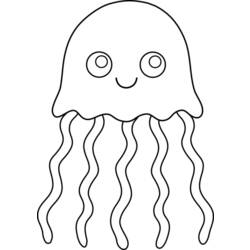 Раскраска: медуза (Животные) #20534 - Раскраски для печати