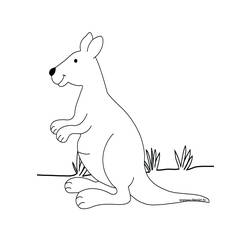 Раскраска: кенгуру (Животные) #9106 - Раскраски для печати