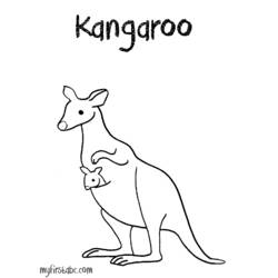 Раскраска: кенгуру (Животные) #9143 - Раскраски для печати