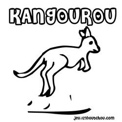 Раскраска: кенгуру (Животные) #9174 - Раскраски для печати