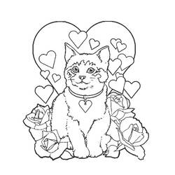Раскраска: котенок (Животные) #18024 - Бесплатные раскраски для печати