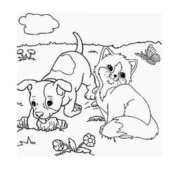 Раскраска: котенок (Животные) #18036 - Бесплатные раскраски для печати
