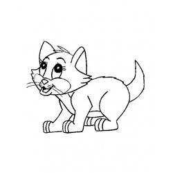 Раскраска: котенок (Животные) #18044 - Бесплатные раскраски для печати