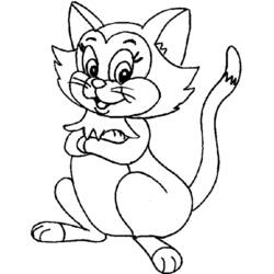 Раскраска: котенок (Животные) #18048 - Бесплатные раскраски для печати