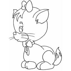 Раскраска: котенок (Животные) #18052 - Бесплатные раскраски для печати