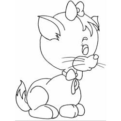 Раскраска: котенок (Животные) #18055 - Бесплатные раскраски для печати