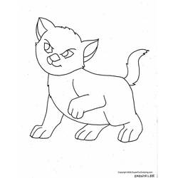 Раскраска: котенок (Животные) #18069 - Бесплатные раскраски для печати