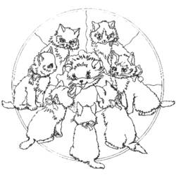 Раскраска: котенок (Животные) #18091 - Бесплатные раскраски для печати