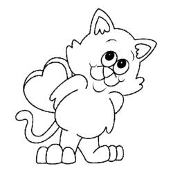 Раскраска: котенок (Животные) #18129 - Бесплатные раскраски для печати